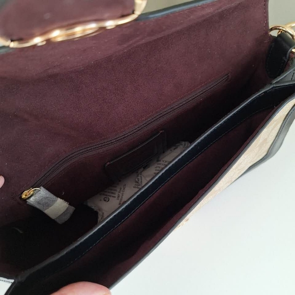 New Coach Georgie Shoulder Bag in Blocked Signature Canvas RARE Free Chain - Picture 10 of 11